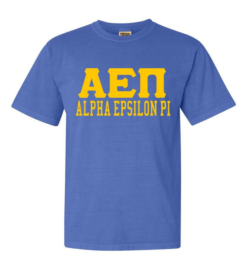 Alpha Epsilon Pi Greek Custom Comfort Colors Heavyweight T Shirt Alpha Epsilon Pi Greek Custom Comfort Colors Heavyweight T-Shirt