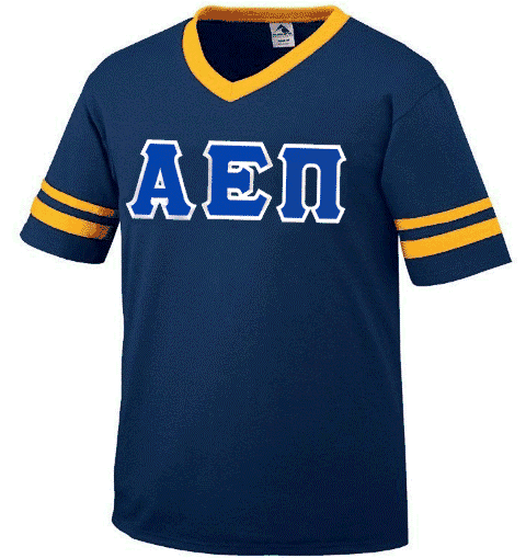 Alpha Epsilon Pi DISCOUNT-Alpha Epsilon Pi Jersey With Greek Applique Letters