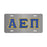 Alpha Epsilon Pi Lettered License Plate Cover ALPHA EPSILON PI LETTERED LICENSE PLATE COVER