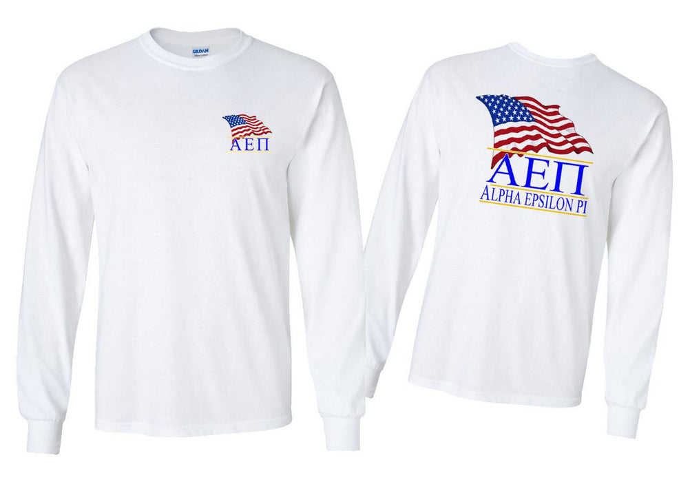 Greekgear Alpha Epsilon Pi Patriot Long Sleeve T Shirts Alpha Epsilon Pi Patriot Long Sleeve T-Shirts