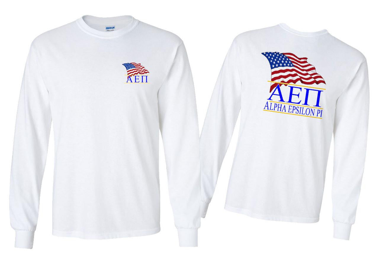 Greekgear Alpha Epsilon Pi Patriot Long Sleeve T Shirts Alpha Epsilon Pi Patriot Long Sleeve T-Shirts