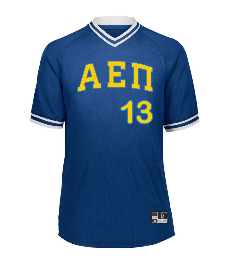 Alpha Epsilon Pi Retro V Neck Baseball Jersey Alpha Epsilon Pi Retro V-Neck Baseball Jersey