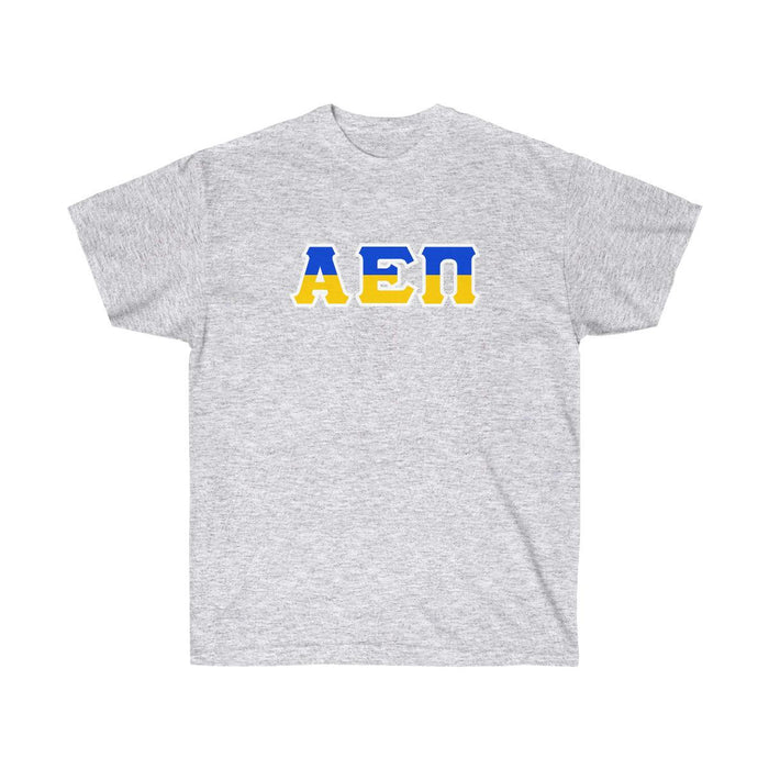 Printify Alpha Epsilon Pi Two Toned Greek Lettered T Shirts Alpha Epsilon Pi Two Toned Greek Lettered T-shirts