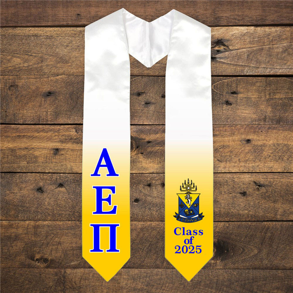 Alpha Epsilon Pi Extra Fancy Greek Class Of Graduation Stole Alpha Epsilon Pi Extra Fancy Greek Class Of  Graduation Stole
