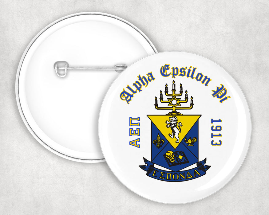 Alpha Epsilon Pi Classic Crest Button Alpha Epsilon Pi Classic Crest Button