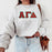 Alpha Gamma Delta 2 Day Ship Twill Crewneck Sweatshirt Alpha Gamma Delta - 2 Day Ship Twill Crewneck Sweatshirt