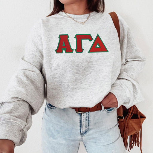 Shirts Alpha Gamma Delta - 2 Day Ship Twill Crewneck Sweatshirt