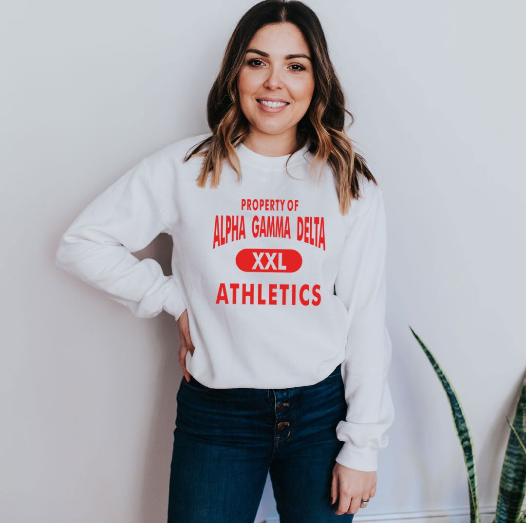 Alpha Gamma Delta Athletics Crewneck Sweatshirt Alpha Gamma Delta Athletics Crewneck Sweatshirt