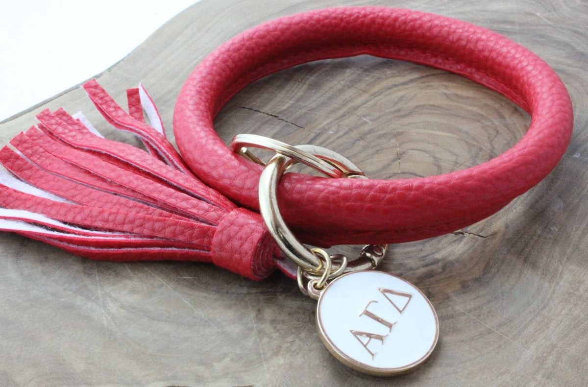 Alpha Gamma Delta Bangle Keychain — GreekU