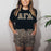 Alpha Gamma Delta Cheetah Print Lettered Tee Alpha Gamma Delta Cheetah Print Lettered Tee