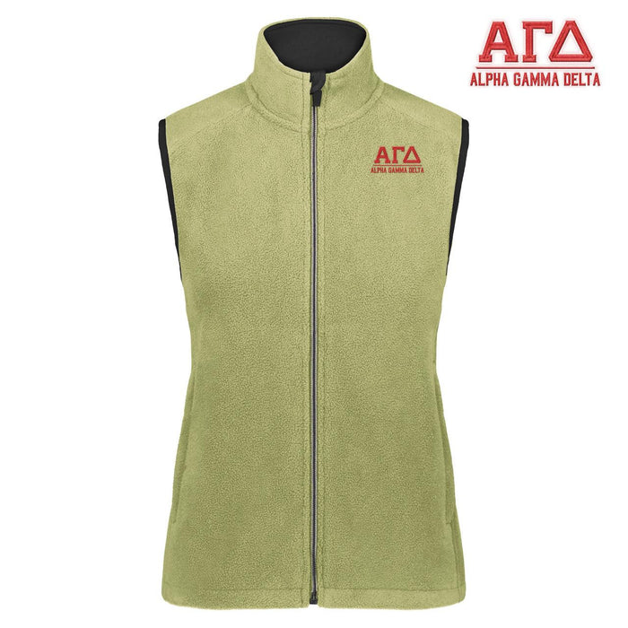 Alpha Gamma Delta Chill Fleece Vest Alpha Gamma Delta Chill Fleece Vest