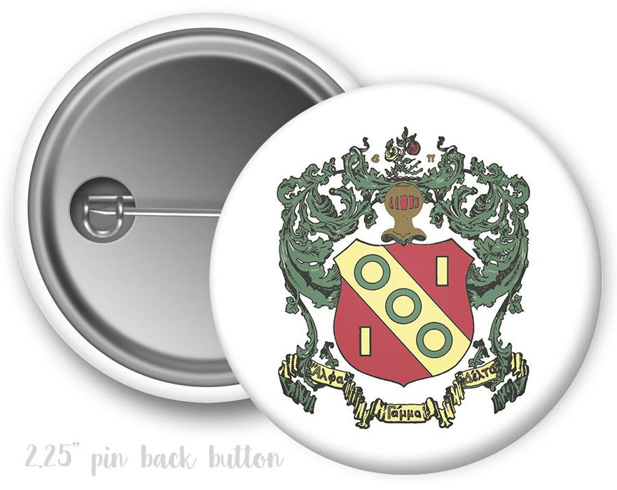 Alpha Gamma Delta Color Crest Shield Button Alpha Gamma Delta Color Crest - Shield Button