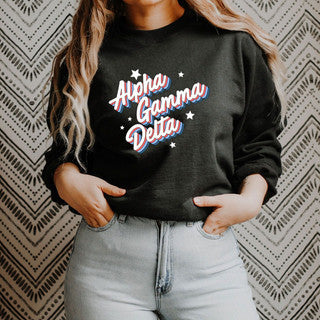 Alpha Gamma Delta Flashback Crewneck Sweatshirt Alpha Gamma Delta Flashback Crewneck Sweatshirt
