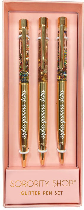 Alpha Gamma Delta Glitter Pens (set Of 3) Alpha Gamma Delta Glitter Pens (Set of 3)