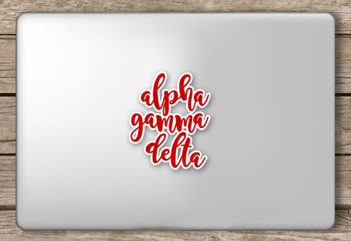 Alpha Gamma Delta Script Sticker