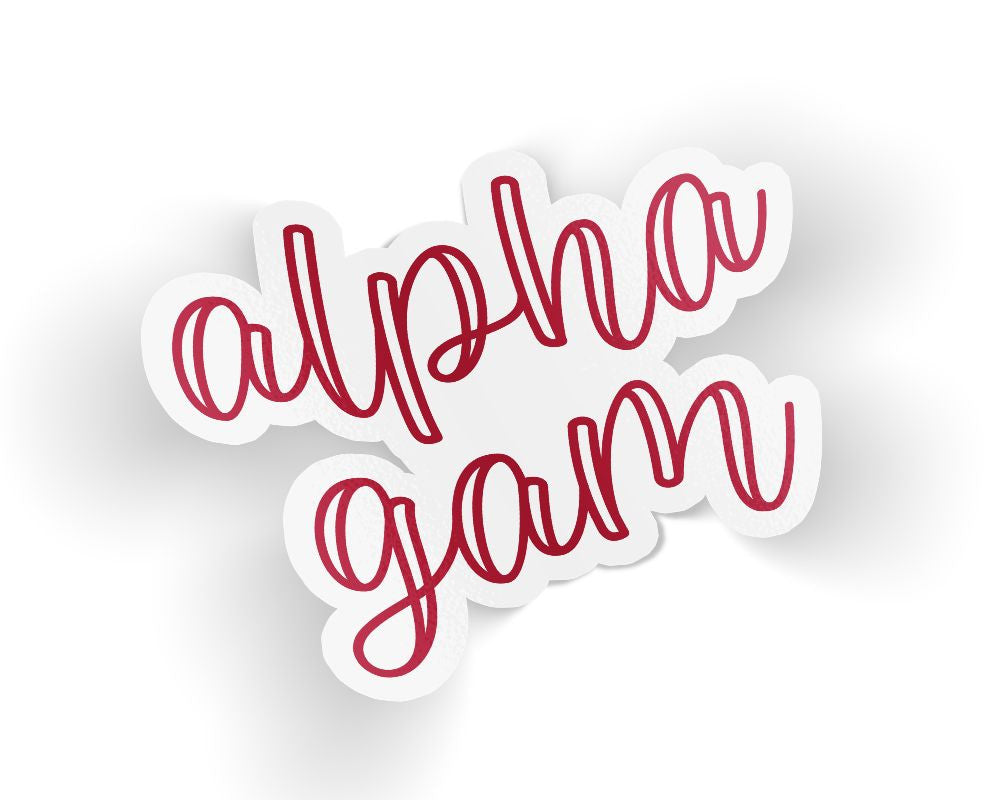 Alpha Gamma Delta Kem Sticker Alpha Gamma Delta Nickname Script Sticker