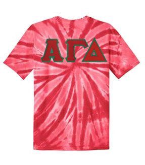 Alpha Gamma Delta DISCOUNT-Alpha Gamma Delta Lettered Tie-Dye t-shirts