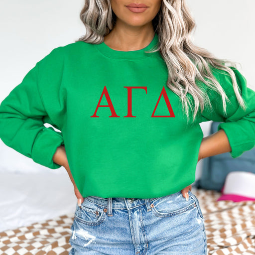 Alpha Gamma Delta Alpha Gamma Delta Lettered World Famous Greek Crewneck