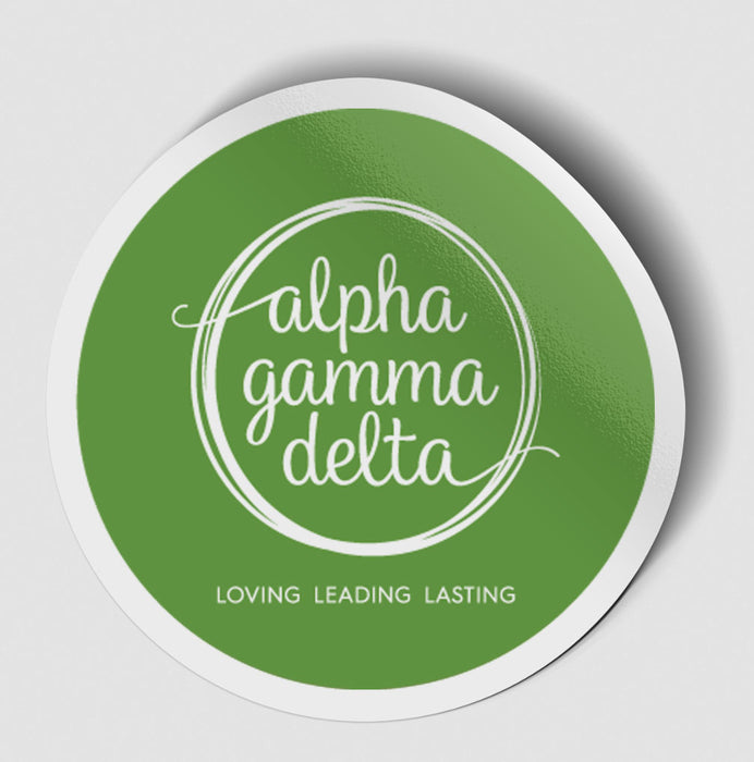 Alpha Gamma Delta Logo Round Decal Alpha Gamma Delta Logo Round Decal