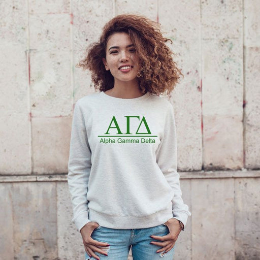 Alpha Gamma Delta Alpha Gamma Delta Message Crewneck Sweatshirts