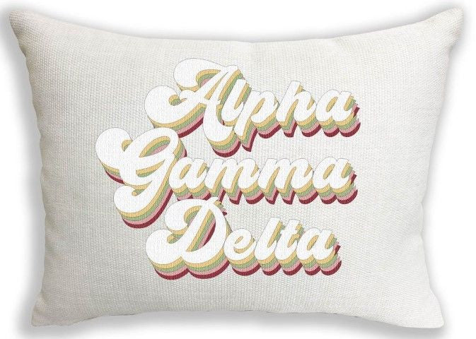 Alpha Gamma Delta Retro Throw Pillow Alpha Gamma Delta Retro Throw Pillow