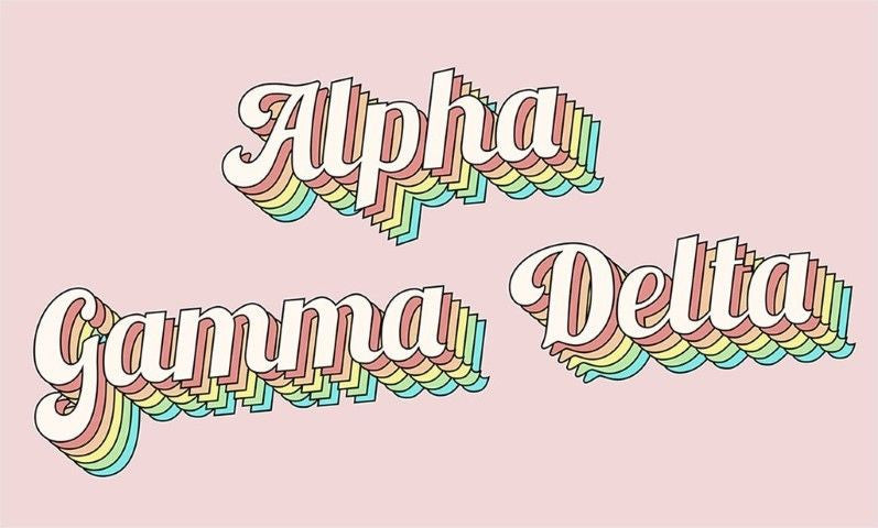 Alpha Gamma Delta Sorority Retro Flag Alpha Gamma Delta Sorority Retro Flag