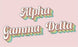 Alpha Gamma Delta Sorority Retro Flag Alpha Gamma Delta Sorority Retro Flag