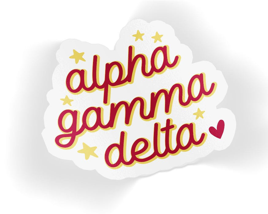 Alpha Gamma Delta Star Sticker Alpha Gamma Delta Star Sticker