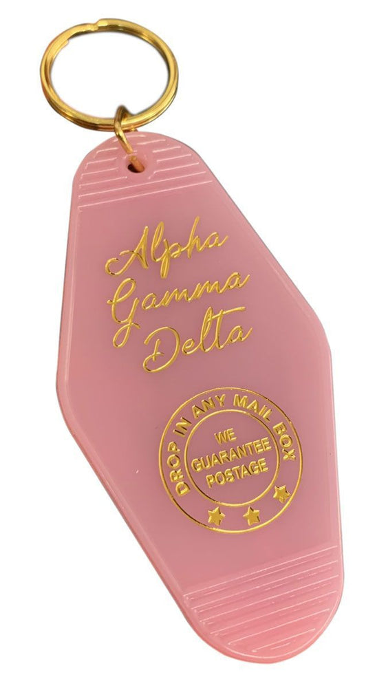 Alpha Gamma Delta Vintage Motel Keychain Alpha Gamma Delta Vintage Motel Keychain