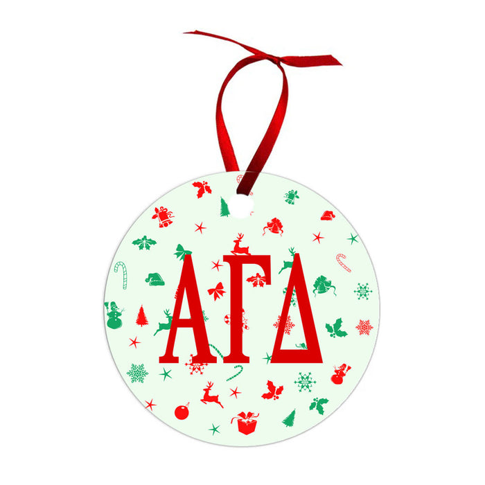 Alpha Gamma Delta Holiday Cheer Christmas Ornaments Alpha Gamma Delta Holiday Cheer Christmas Ornaments