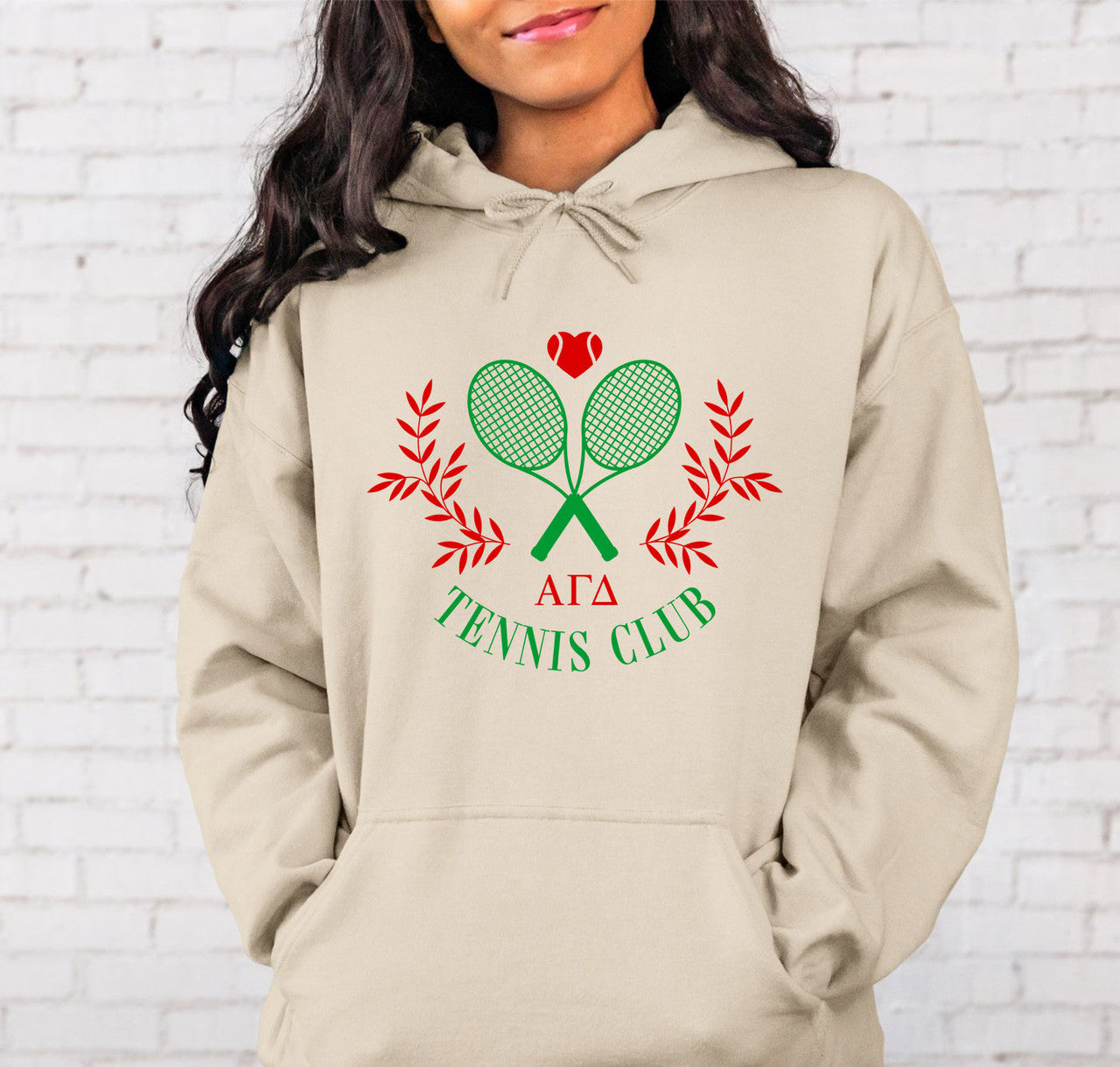 Alpha Gamma Delta Tennis Club Hoodie Alpha Gamma Delta Tennis Club Hoodie