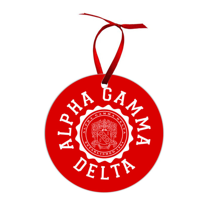 Alpha Gamma Delta Shield Christmas Ornaments Alpha Gamma Delta Shield  Christmas Ornaments