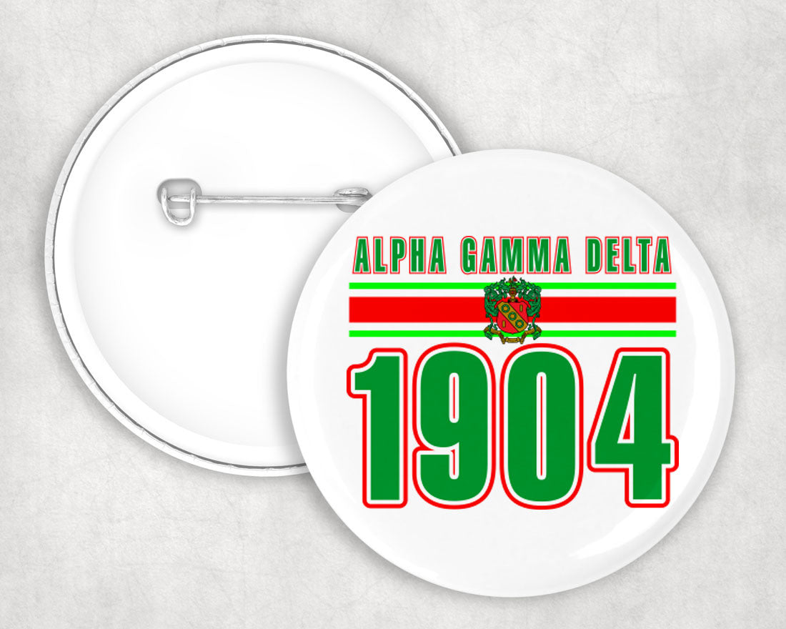 Alpha Gamma Delta Stripe Est Pin Buttons Alpha Gamma Delta Stripe Established Pin Buttons