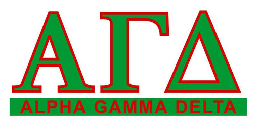 Alpha Gamma Delta Custom Sticker - Personalized