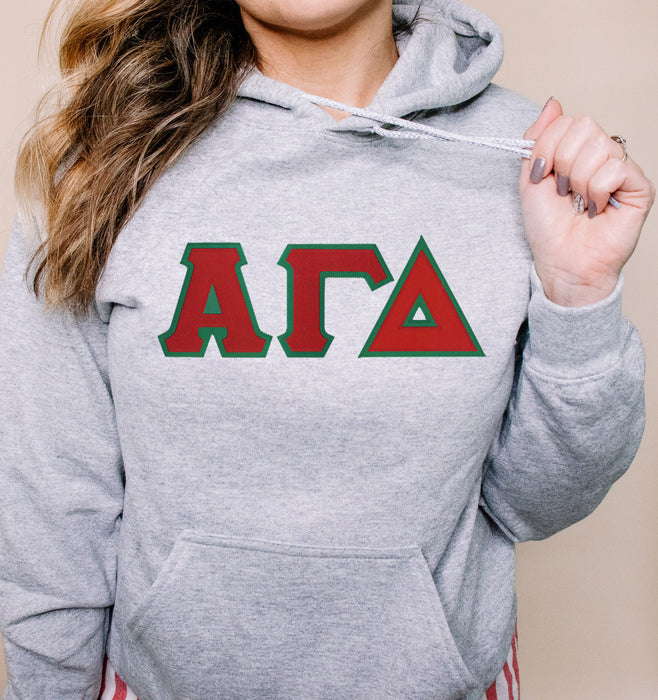 Discount Alpha Gamma Delta Lettered Hooded DISCOUNT Alpha Gamma Delta Lettered Hooded