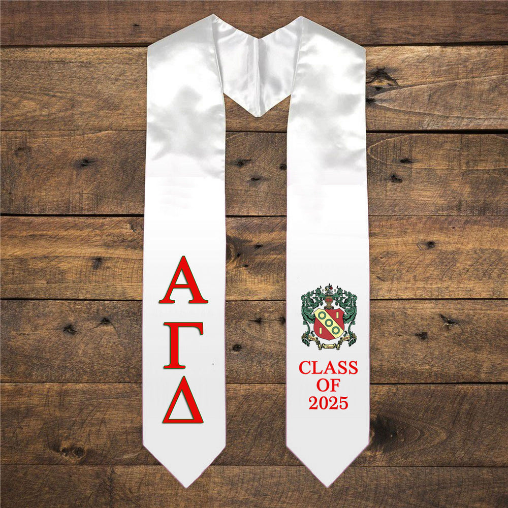 Alpha Gamma Delta Extra Fancy Greek Class Of Graduation Stole Alpha Gamma Delta Extra Fancy Greek Class Of  Graduation Stole