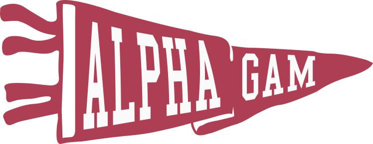 Alpha Gamma Delta Pennant Decal Alpha Gamma Delta Pennant Decal