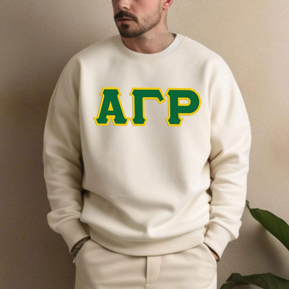 Alpha Gamma Rho 2 Day Ship Twill Crewneck Sweatshirt Alpha Gamma Rho - 2 Day Ship Twill Crewneck Sweatshirt