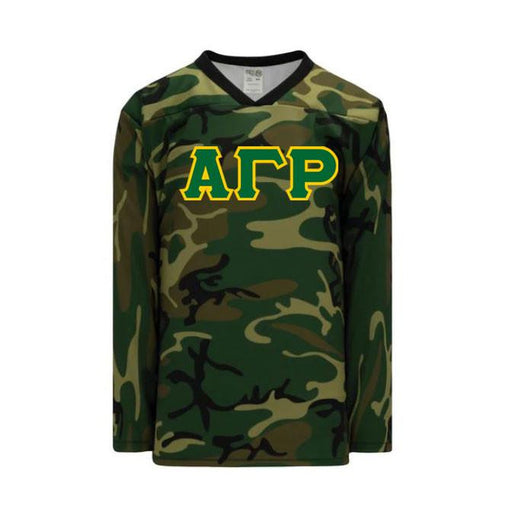 Alpha Gamma Rho Alpha Gamma Rho Camouflage Lettered Hockey Jersey