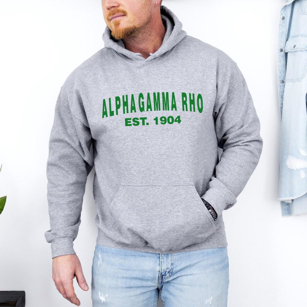 Alpha Gamma Rho Established Hooded Sweatshirts Alpha Gamma Rho Established Hooded Sweatshirts