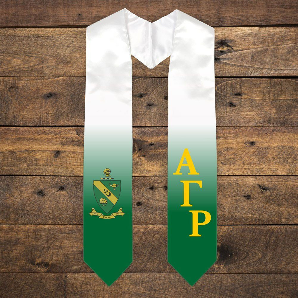 Alpha Gamma Rho Extra Fancy Diagonal Greek Graduation Stole W Crest Alpha Gamma Rho Extra Fancy Diagonal Greek Graduation Stole W Crest