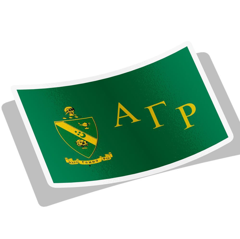 Alpha Gamma Rhp Letters Alpha Gamma Rho Flag Decal Sticker — GreekU