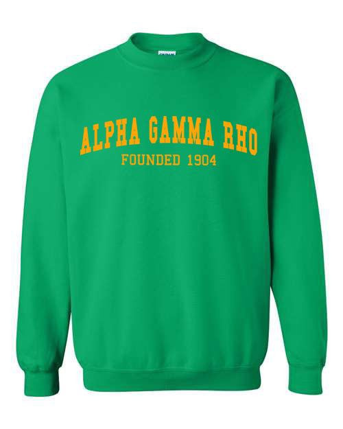 Alpha Gamma Rho Fraternity Founders Crew Sweatshirt Alpha Gamma Rho Fraternity Founders Crew Sweatshirt
