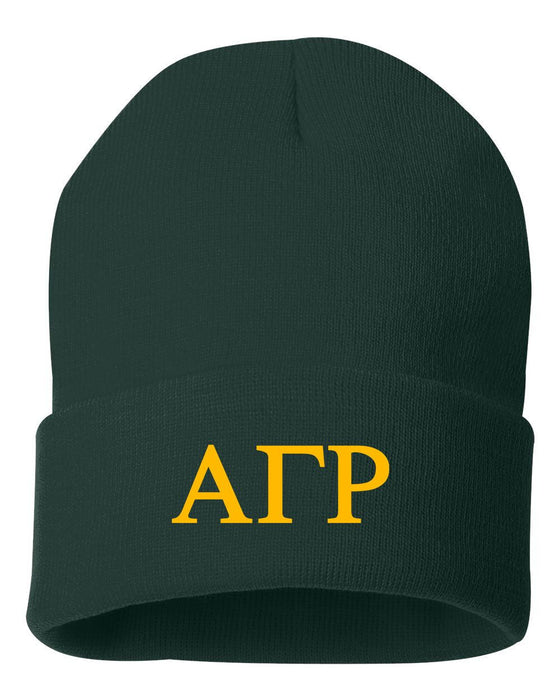 Alpha Gamma Rho Greek Letter Knit Cap Alpha Gamma Rho Greek Letter Knit Cap
