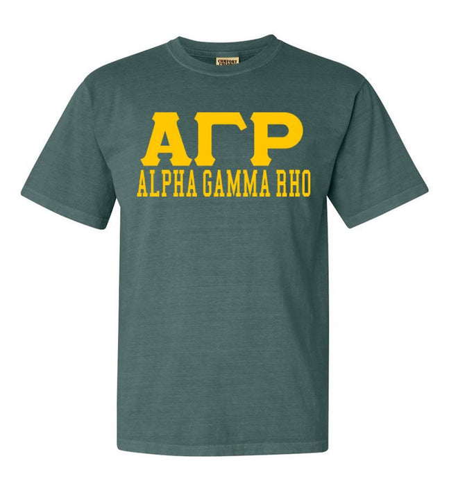 Alpha Gamma Rho Greek Custom Comfort Colors Heavyweight T Shirt Alpha Gamma Rho Greek Custom Comfort Colors Heavyweight T-Shirt