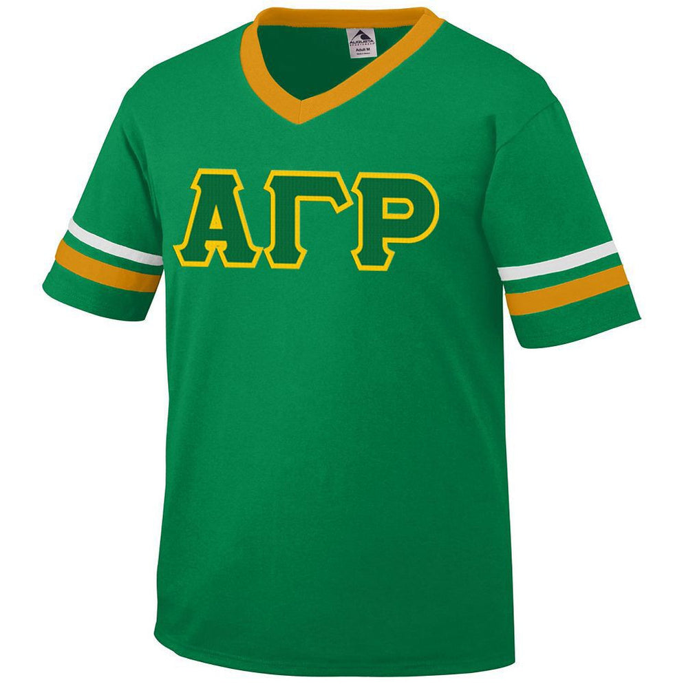 DISCOUNT-Alpha Gamma Rho Jersey With Greek Applique Letters — GreekU