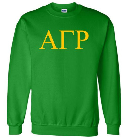 Alpha Gamma Rho Lettered World Famous Greek Crewneck Alpha Gamma Rho Lettered World Famous Greek Crewneck