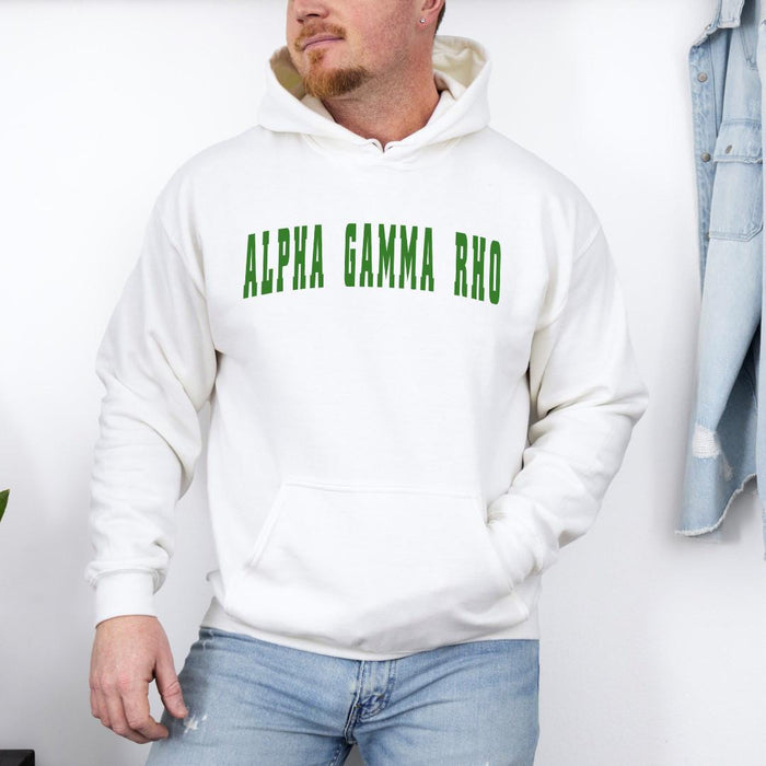 Alpha Gamma Rho Letterman Hooded Sweatshirts Alpha Gamma Rho Letterman Hooded Sweatshirts