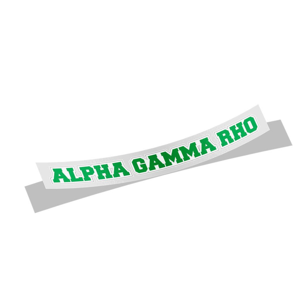 Alpha Gamma Rho Long Window Sticker — GreekU