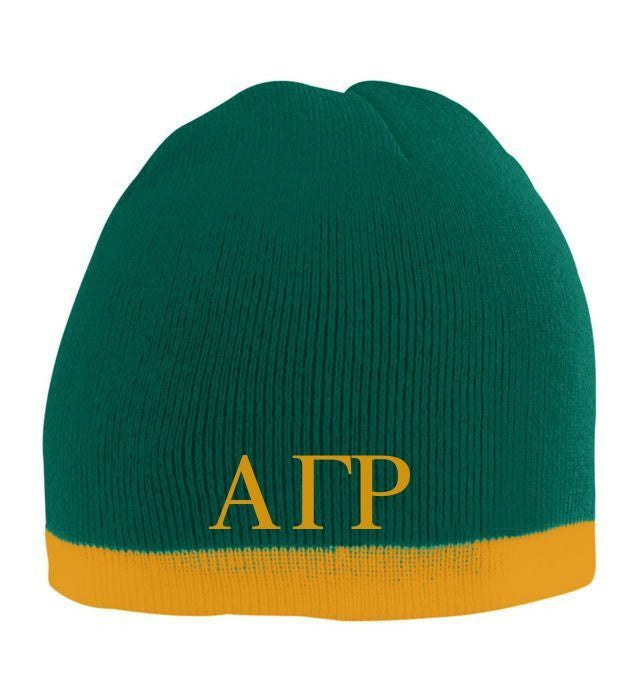 Alpha Gamma Rho Two Tone Knit Beanie Alpha Gamma Rho Two Tone Knit Beanie